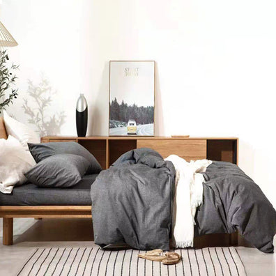 Washed Cotton Duvet Cover 4 Pieces